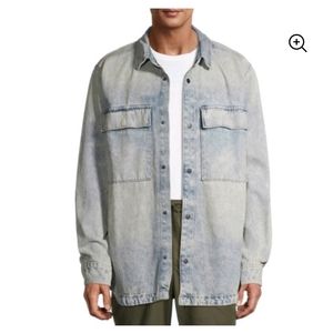 NoBo Men's Layering Denim Shirt Jacket